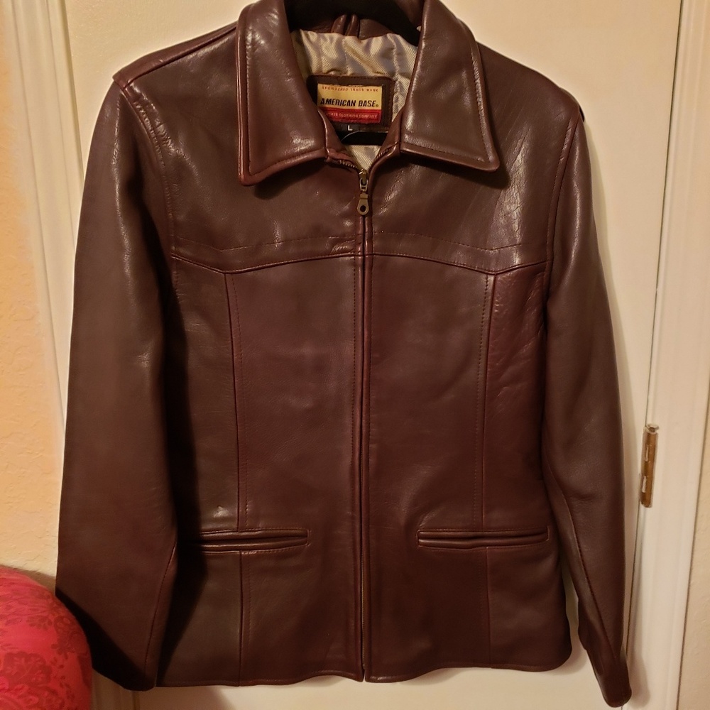 American Base Brown Leather Jacket